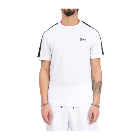 EA7 Emporio Armani T-shirt T-shirt Uomo nastro a contrasto Bianco - Francavilla Moda
